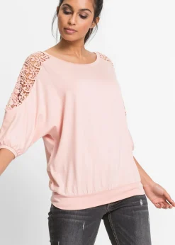 Camiseta holgada de mezcla de viscosa