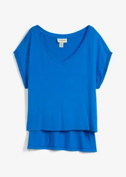 Camiseta holgada de mezcla de viscosa fluida