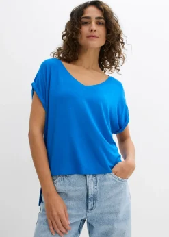 Camiseta holgada de mezcla de viscosa fluida