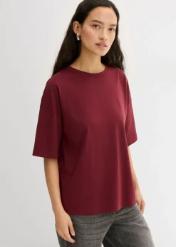Camiseta holgada de mezcla de algodón