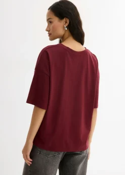 Camiseta holgada de mezcla de algodón