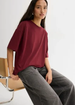 Camiseta holgada de mezcla de algodón