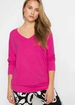 Camiseta holgada de viscosa fluida