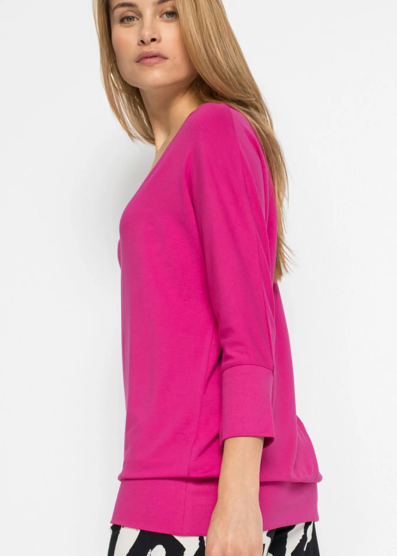 Camiseta holgada de viscosa fluida