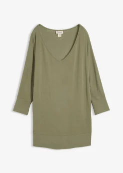 Camiseta holgada de viscosa fluida
