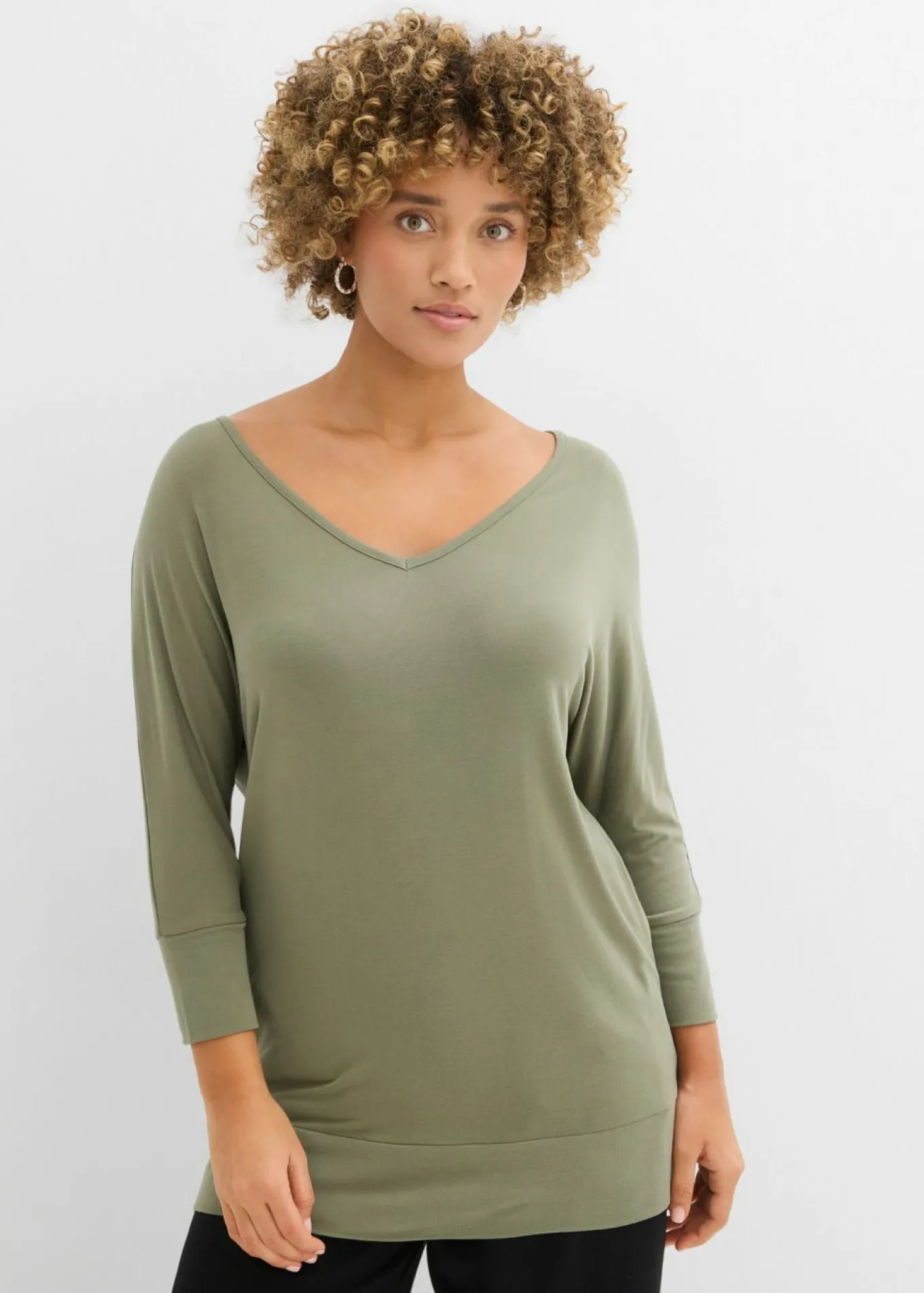 Camiseta holgada de viscosa fluida