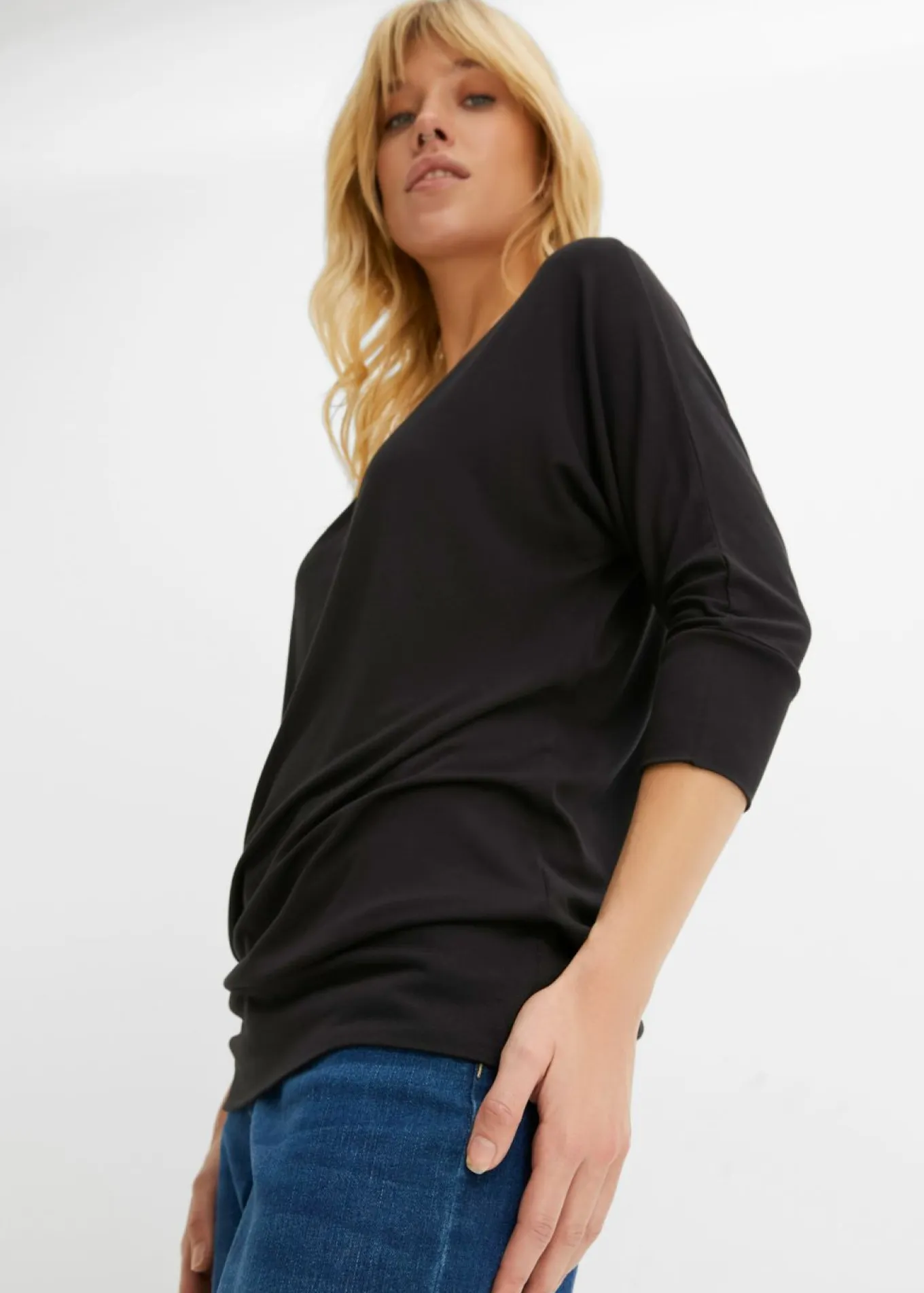 Camiseta holgada de viscosa fluida