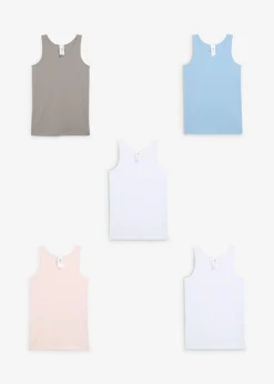 Camiseta interior con algodón suave y lazo de satén (5 unidades)