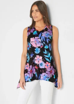 Camiseta larga con borde irregular