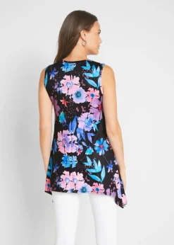 Camiseta larga con borde irregular