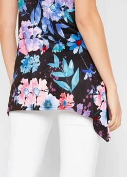 Camiseta larga con borde irregular