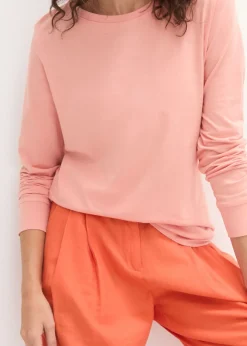 Camiseta larga con cuello redondo, manga larga (5 unidades)