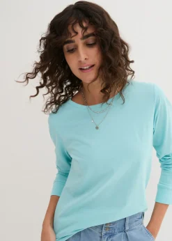 Camiseta larga con cuello redondo, manga larga (5 unidades)