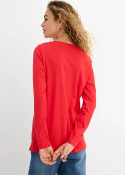 Camiseta larga con cuello redondo, manga larga (5 unidades)