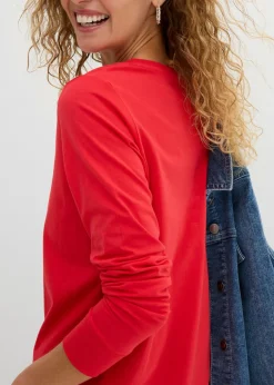 Camiseta larga con cuello redondo, manga larga (5 unidades)