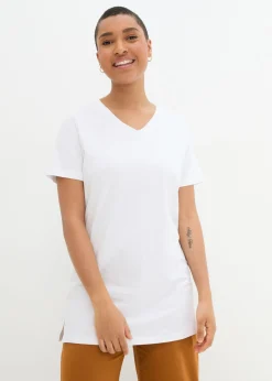 Camiseta larga con escote en V (2 unidades)