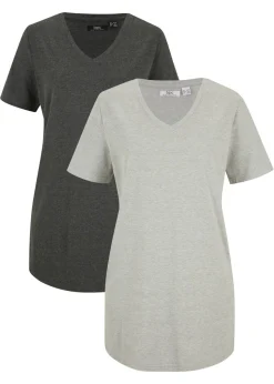 Camiseta larga con escote en V (2 unidades)