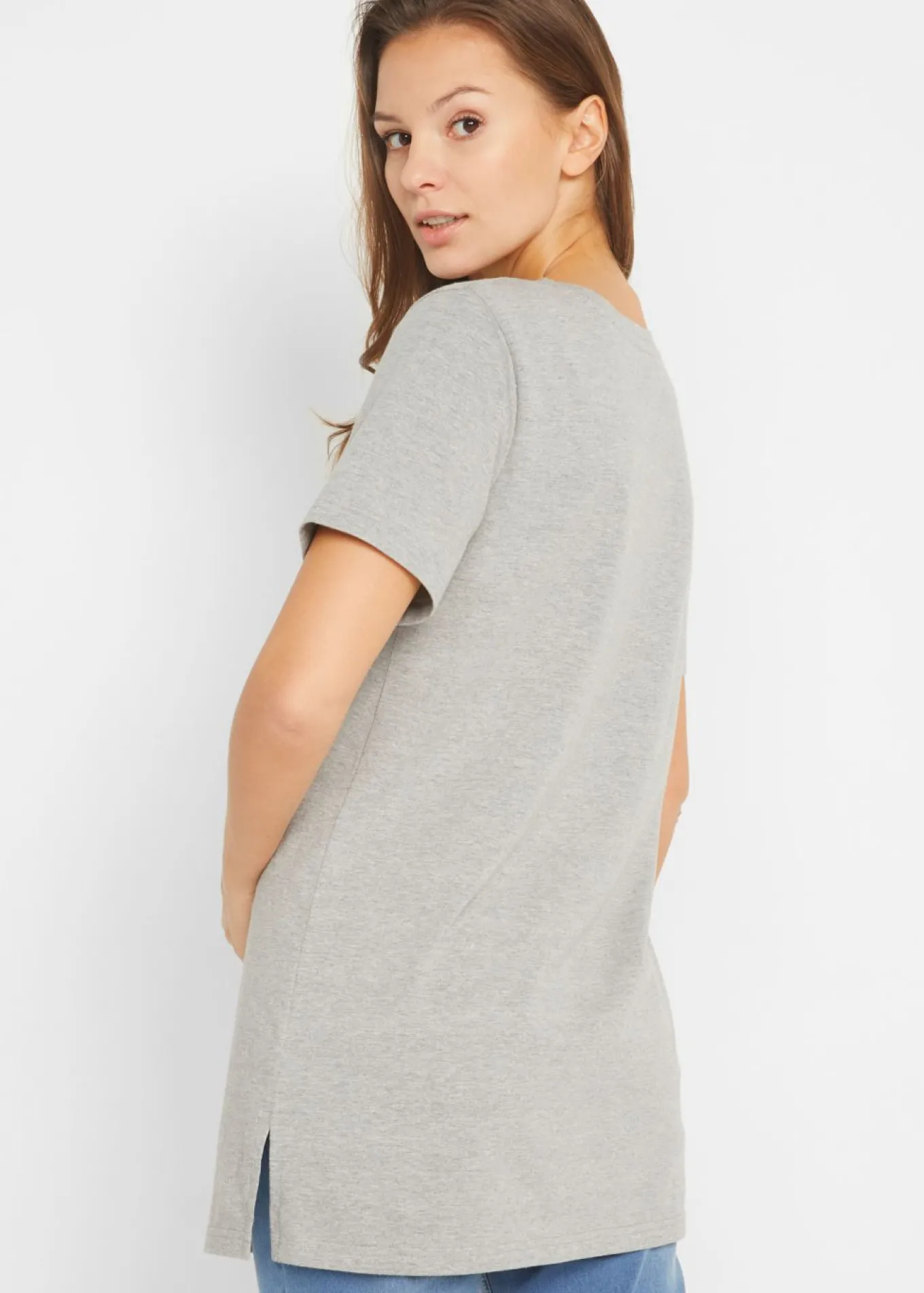 Camiseta larga con escote en V (2 unidades)