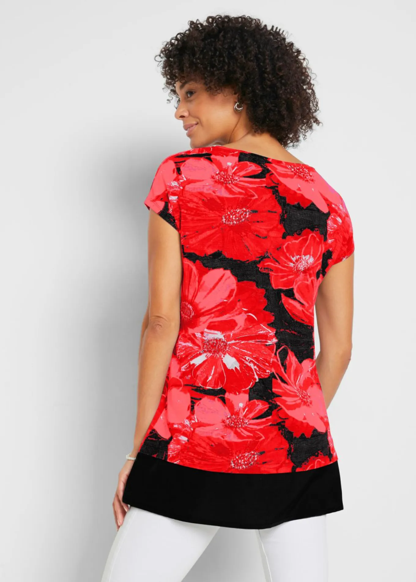 Camiseta larga con gasa