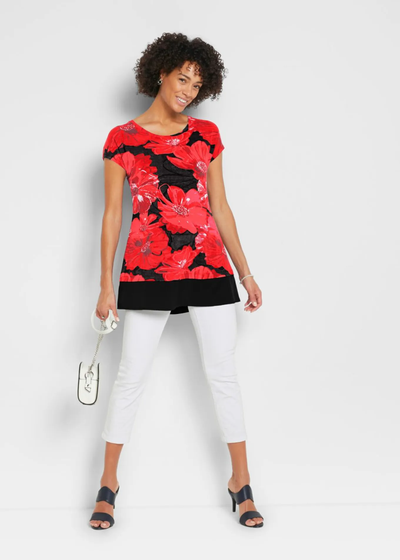 Camiseta larga con gasa