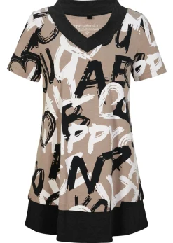 Camiseta larga con manga corta