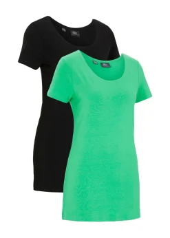 Camiseta larga con texto (2 unidades)