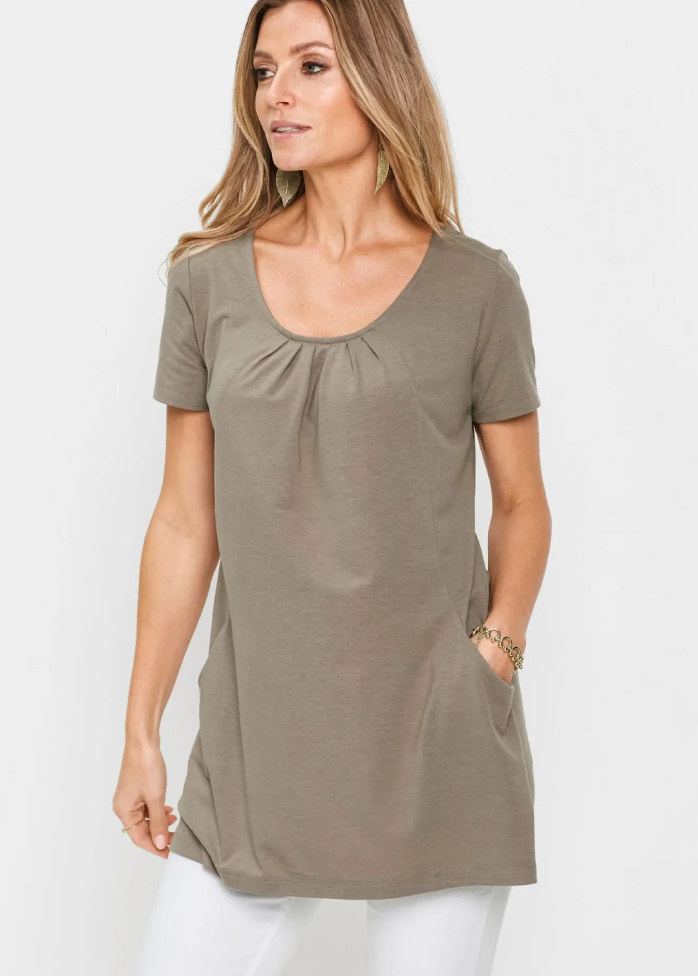 Camiseta larga con viscosa