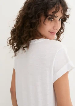 Camiseta larga de algodón puro
