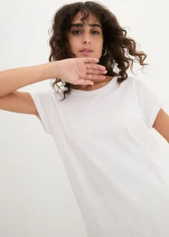 Camiseta larga de algodón puro