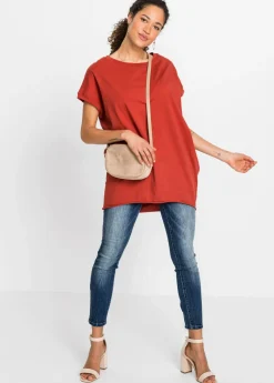 Camiseta larga de algodón puro