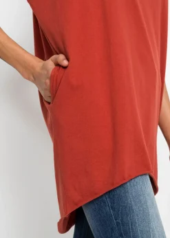 Camiseta larga de algodón puro