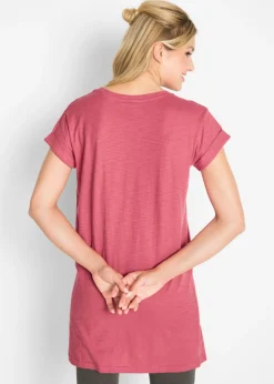 Camiseta larga de algodón puro