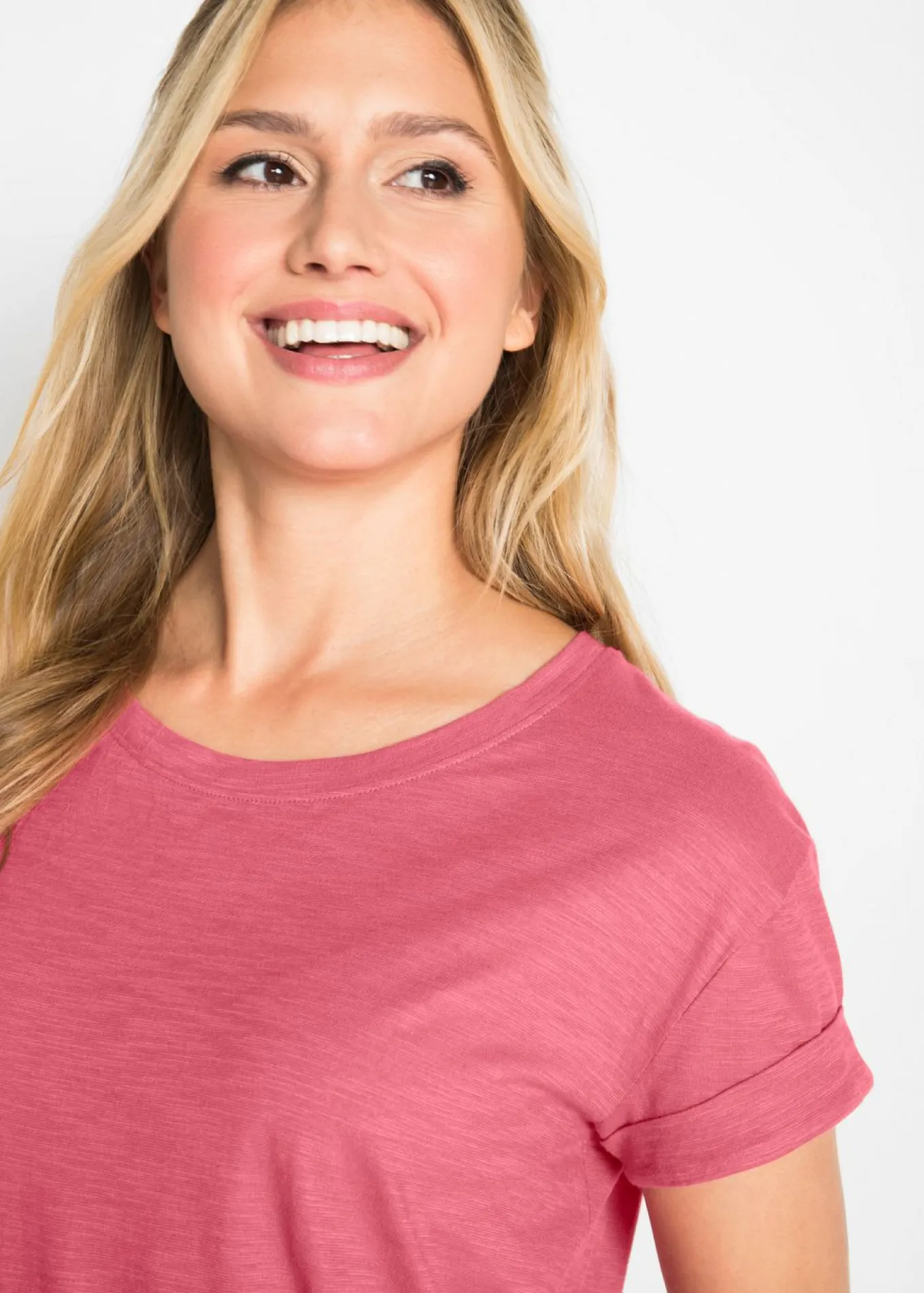 Camiseta larga de algodón puro