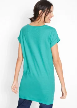 Camiseta larga de algodón puro