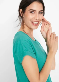Camiseta larga de algodón puro