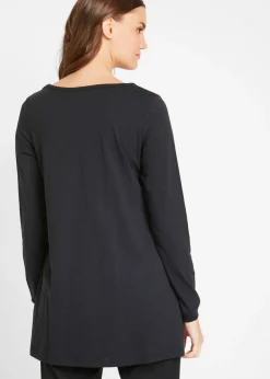 Camiseta larga de algodón puro