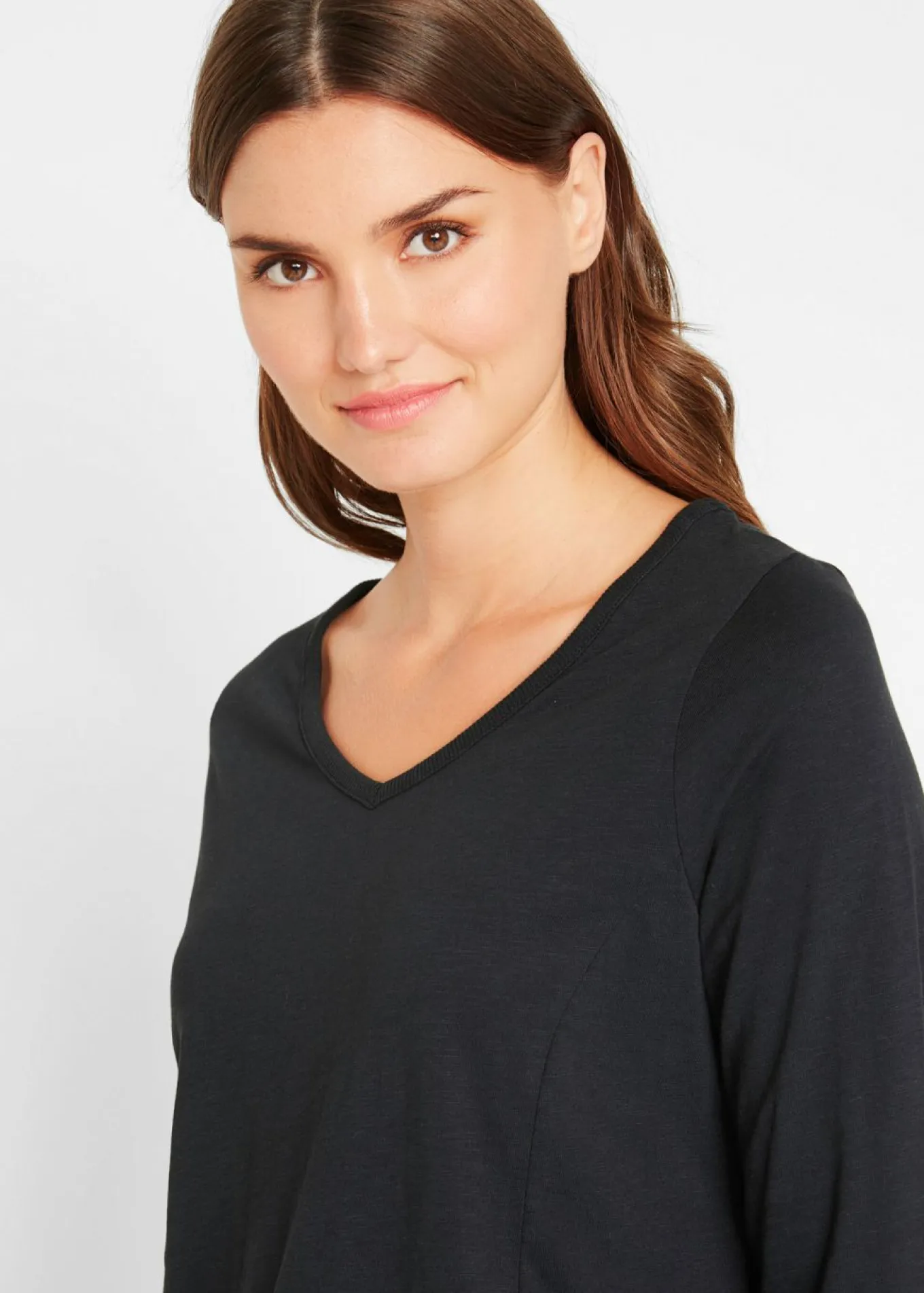 Camiseta larga de algodón puro