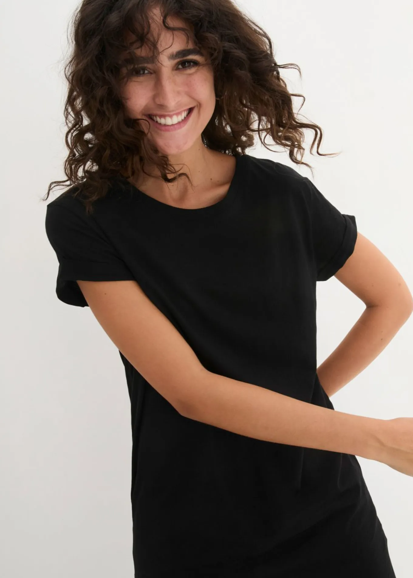 Camiseta larga de algodón puro