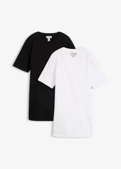Camiseta larga de algodón orgánico puro (2 unidades)