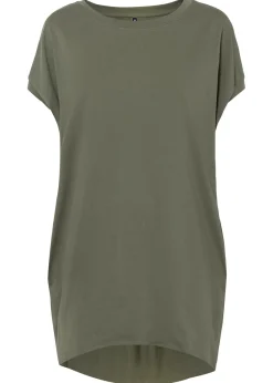 Camiseta larga de algodón puro