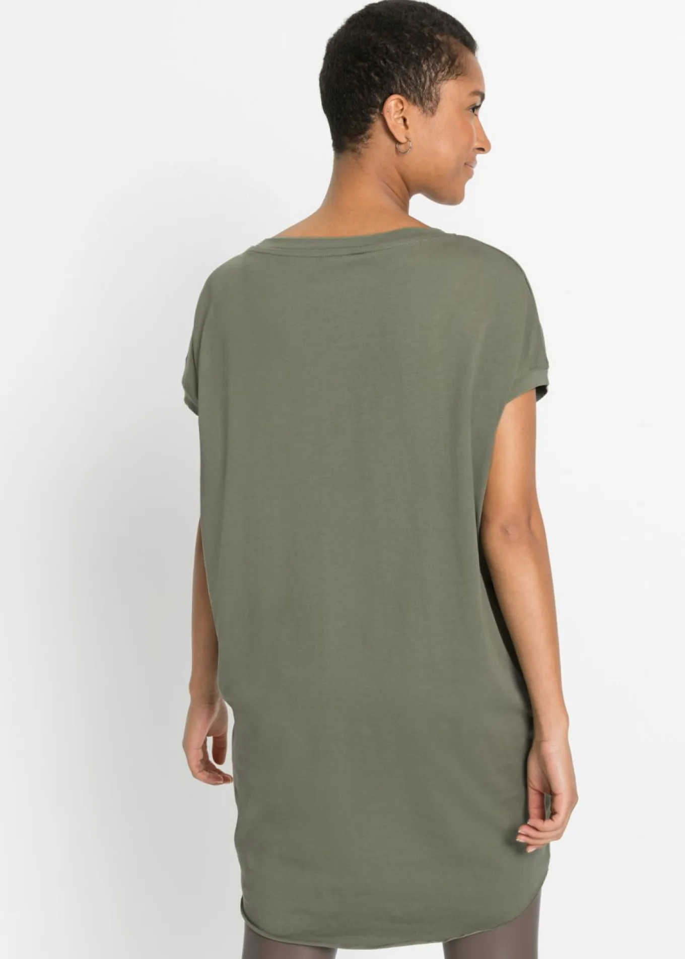 Camiseta larga de algodón puro