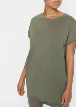 Camiseta larga de algodón puro