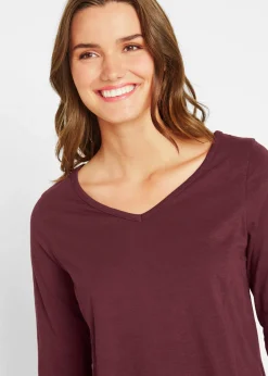 Camiseta larga de algodón puro