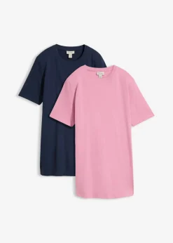 Camiseta larga de algodón orgánico puro (2 unidades)