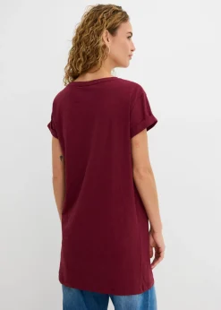 Camiseta larga de algodón puro
