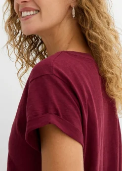 Camiseta larga de algodón puro