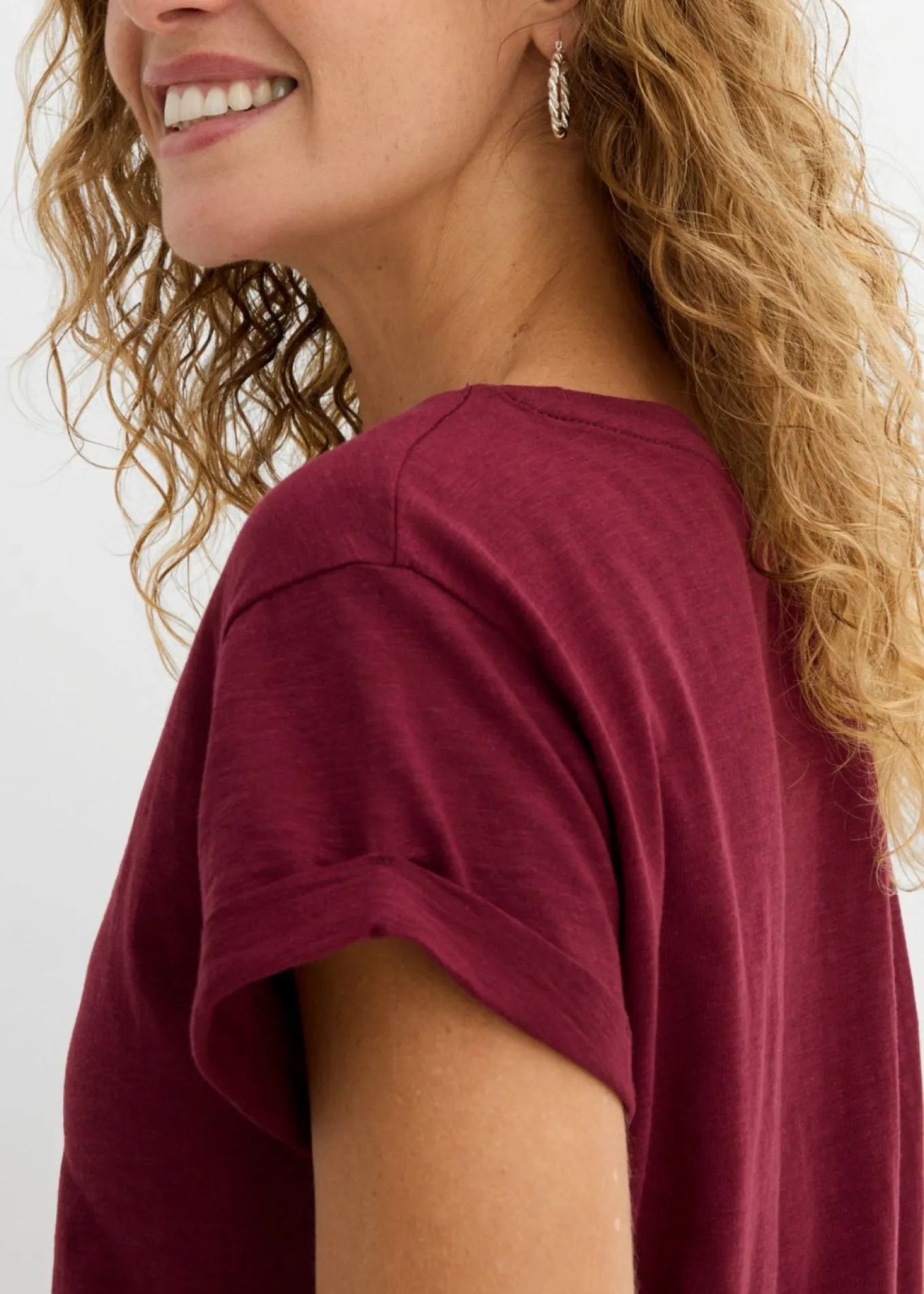 Camiseta larga de algodón puro