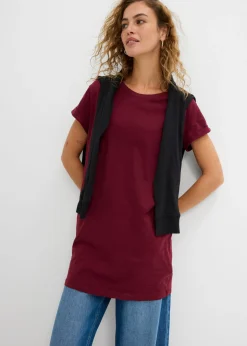 Camiseta larga de algodón puro
