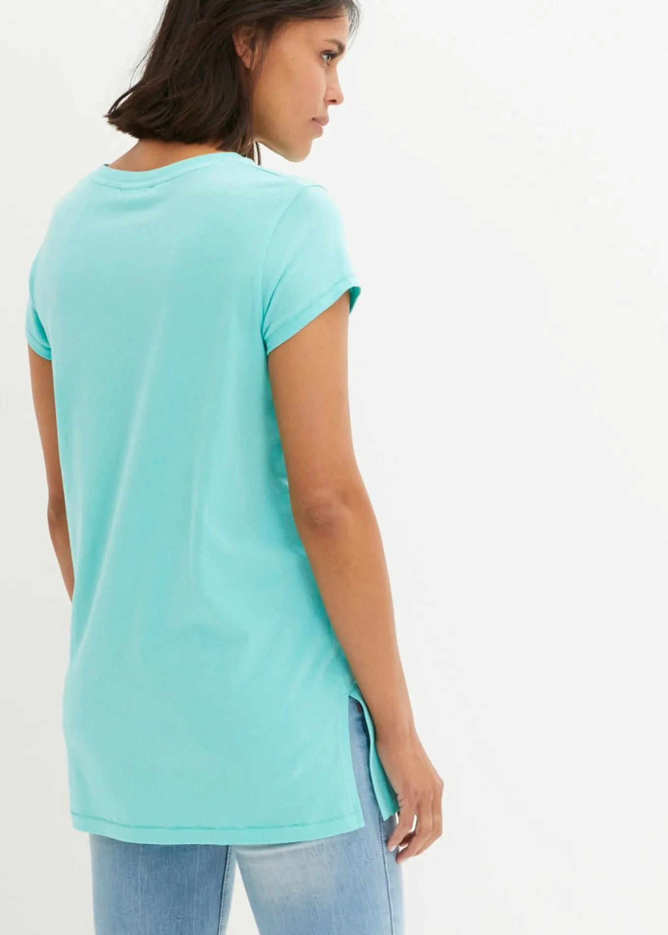Camiseta larga de algodón orgánico puro