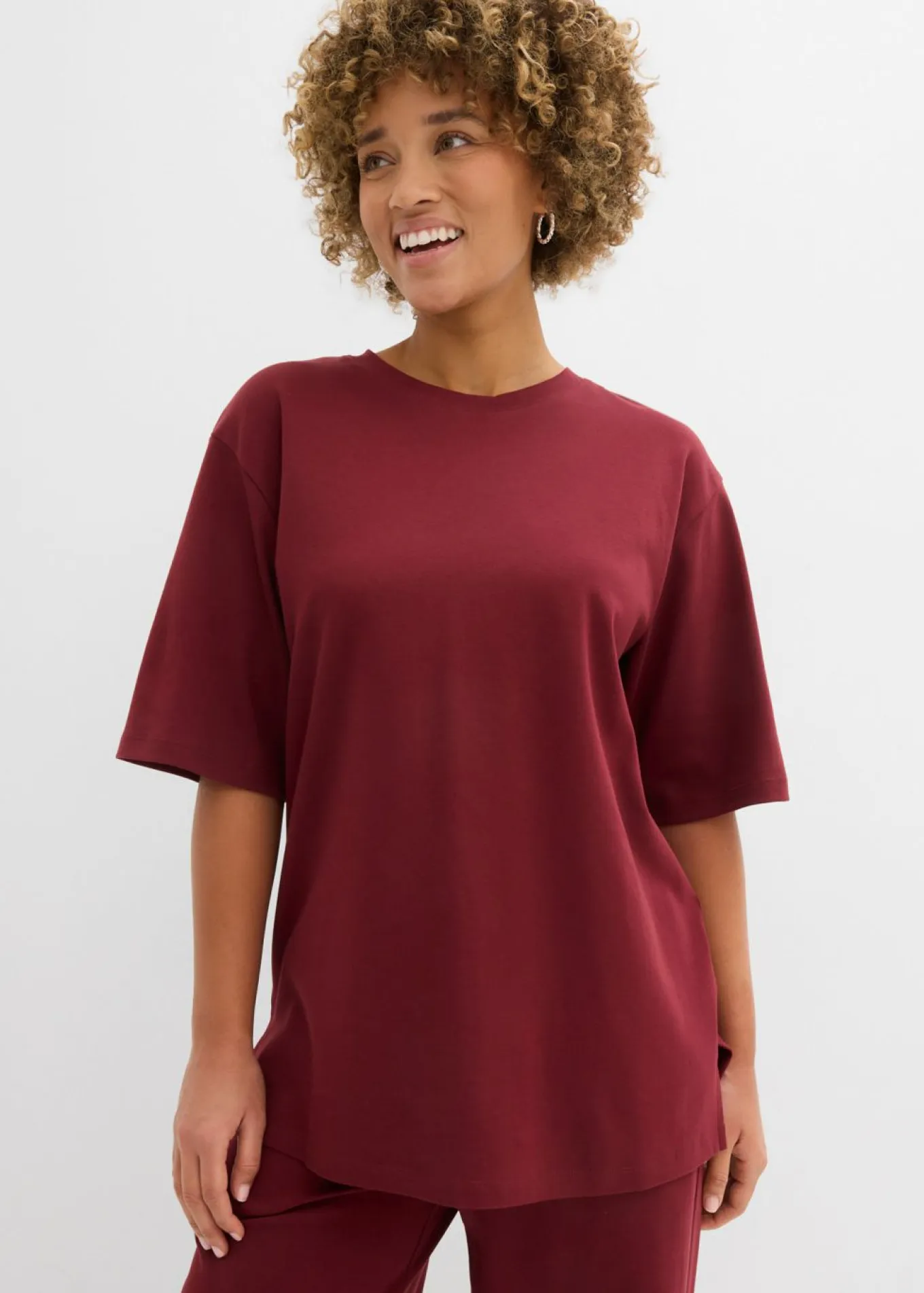 Camiseta larga de interlock